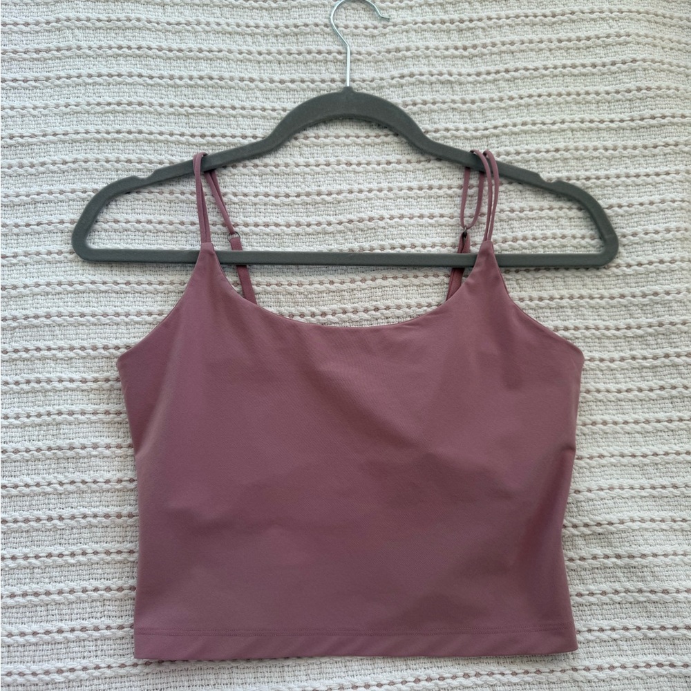 Abercrombie & Fitch Dusty Rose Crop Top